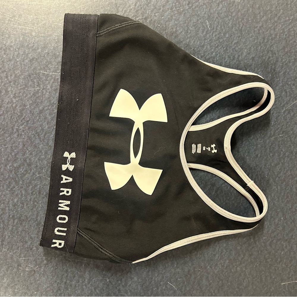 Under Armour Black and Gray Sports Bra